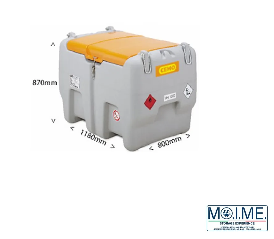 DT-Mobil Easy 470 L con pompa 12 V, 40 L/min, coperchio e pistola automatica